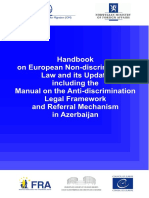 Handbook Non Discri Law ENG For AZE