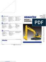 Komatsu PC220-8 Hydraulic Excavator Specs and Attachments