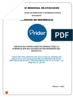 Consultoría para creación de servicio de agua en Tircos