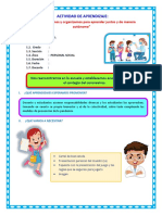 D1 SESION de APRENDIZAJE Nos Reencontramos en La Escuela y Establecemos Acuerdos para Evitar El Contagio Del Coronavirus....