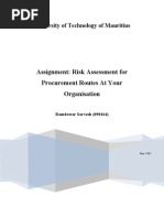 Risk Procurement Assignment - 090164