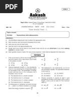 Fortnightly Test Coe (Xi) 2021 Time Bound Test - 1: Code-A