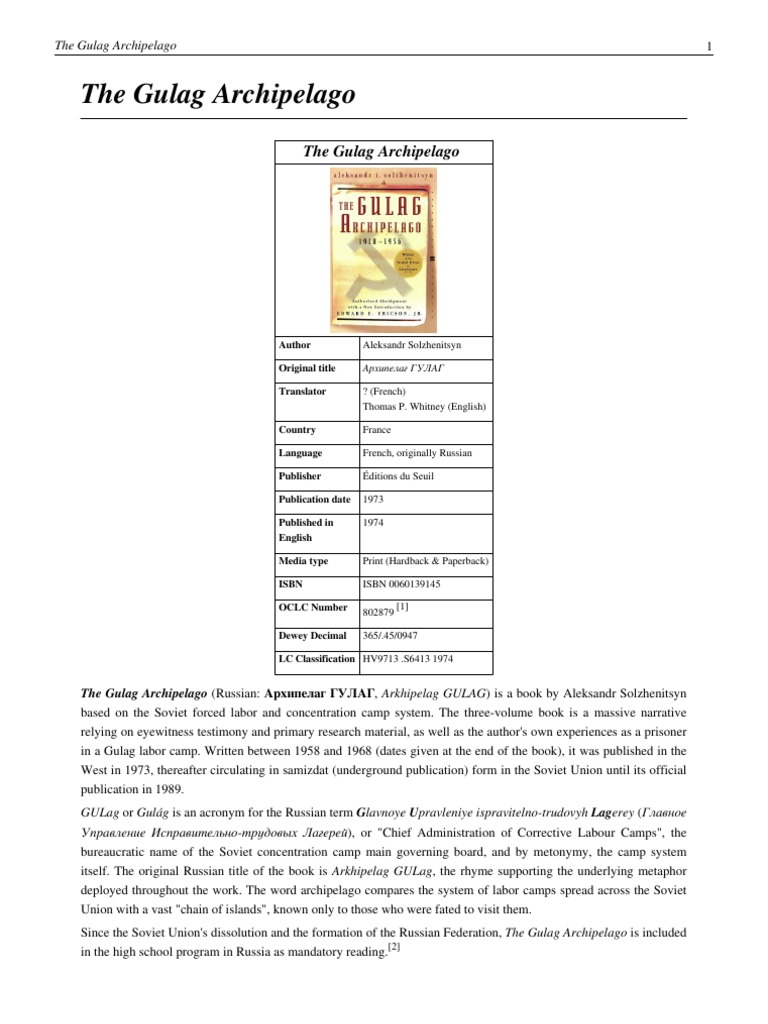 Gulag Archipelago | PDF | Gulag | Soviet Union