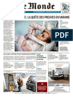 Journal LE MONDE Du Mercredi 16 Mars 2022