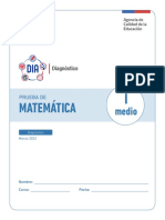 Prueba Matematica Diagnostico 2022 I MEDIO