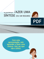 Como Fazer Uma Síntese (Ou Um Resumo