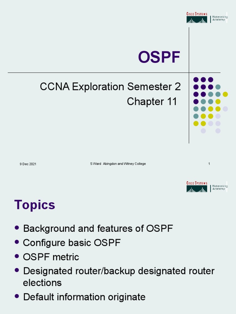 Cha 11 - OSPF V.7 | PDF | Computer Engineering | Computer Networking