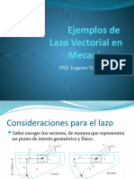 Ejemplos de lazos vectoriales en mecanismos