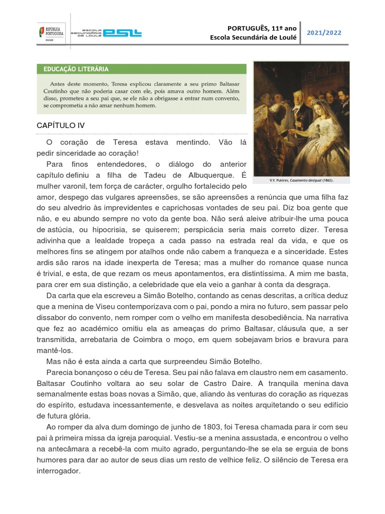 Amor e Conflito em Teresa e Tadeu | PDF | Amor