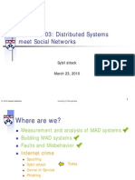 Cis 700/003: Distributed Systems Tsilnt K Meet Social Networks