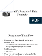 Bernoulli's Principle & Fluid Continuity