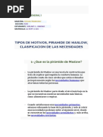 PSICOLOGIA GENERAL I (Motivacion y Necesidades)
