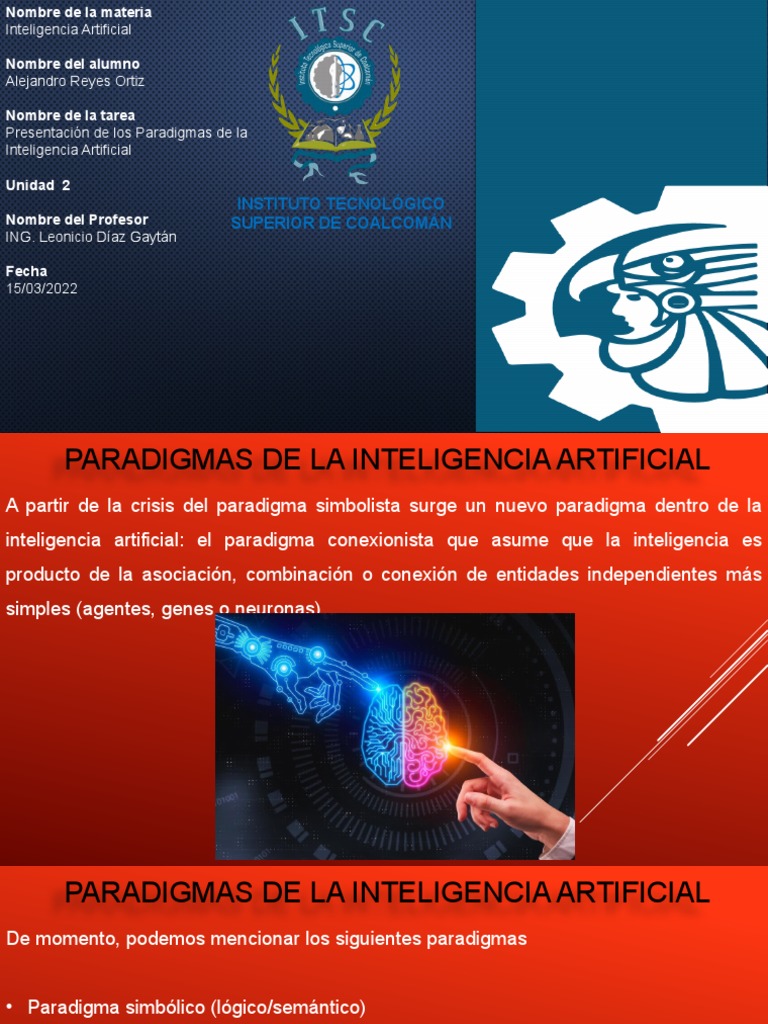 Paradigmas de la Inteligencia Artificial | PDF | Inteligencia ...