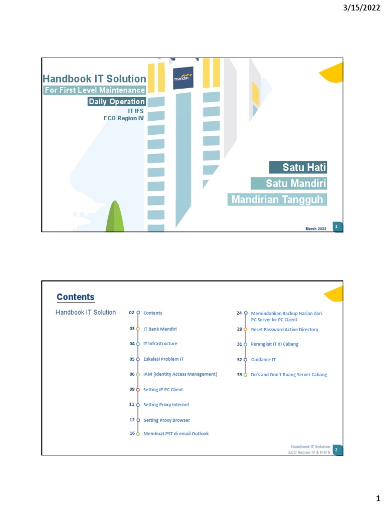Handbook IT Solution For First Level Maintenance Maret 2022 PDF