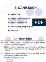 Bai 3. Danh Sach