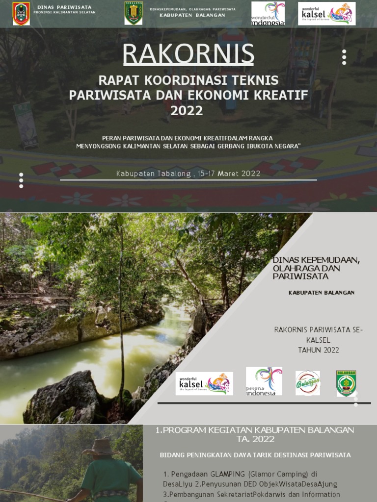 Rakornis Pariwisata Kalsel 2022 | PDF