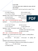 Mark The Letter A, B, C, or D On Your Answer Sheet To Indicate The Sentence That Best Completes Each of The Following Exchanges