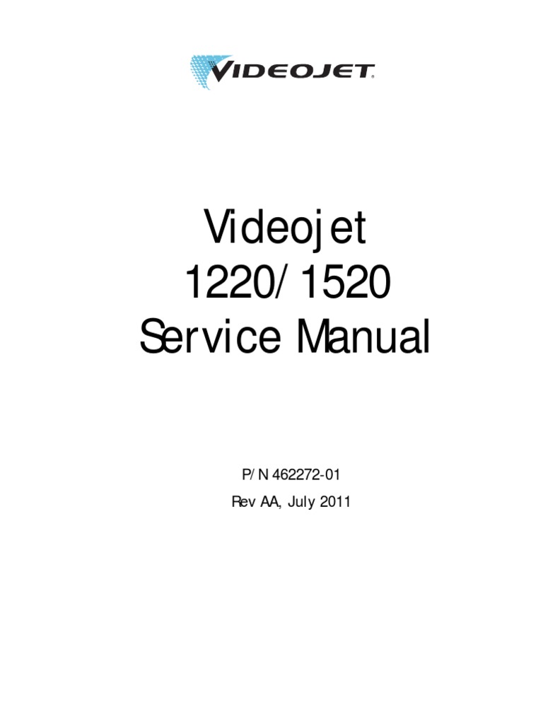 01 Aa Videojet 1220 1520 Service Manual PDF