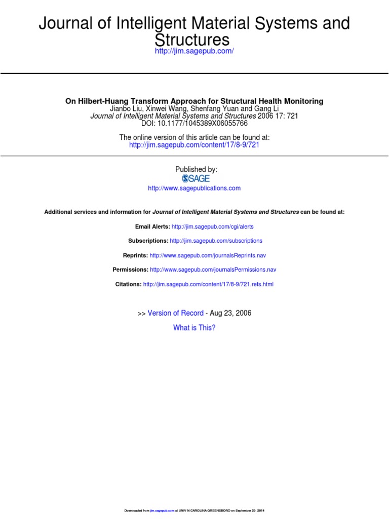 On HilbertHuang Transform Approach For PDF Algorithms Signal