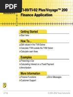 TI-89/TI-92 Plus/Voyage™ 200 Finance Application: Getting Started