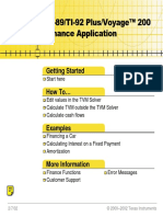 TI-89/TI-92 Plus/Voyage™ 200 Finance Application: Getting Started