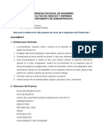 Guía para elaborar proyecto de Producción I