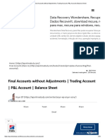 Final Accounts Without Adjustments - Trading Account - P&L Account - Balance Sheet