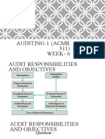 Auditing 1 (ACMR 311) Week 6.