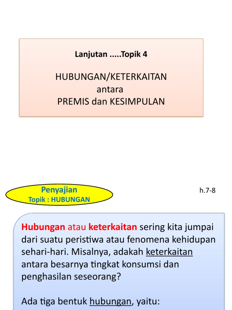 Hubungan Premis dan Kesimpulan dalam Logika | PDF