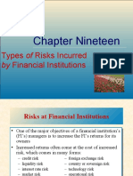Chapter 19 of risk management  type of risk faced by financial institution