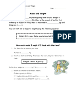 E1 - Mass and Weight