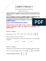 Examen UNIDAD 2 Álg Lineal