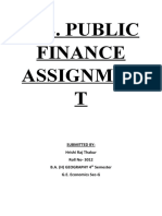 GE Public Finance Sem 4 Assignment