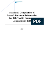 Statistical Compilation of Annual Statement Information For Life & Health Insurance Companies in 2018