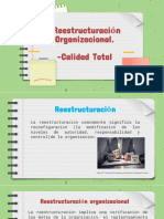 Reestructuración Organizacional y Calidad Total