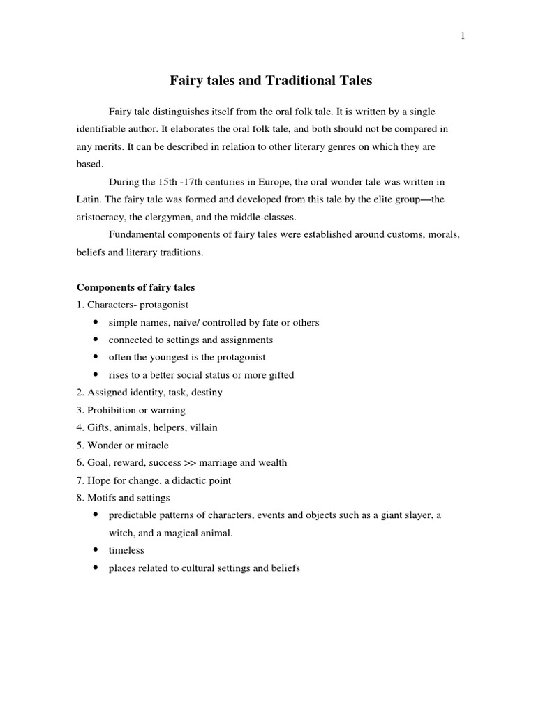 Fairy Tales: Structure and Motifs | PDF | Fairy Tales | Cinderella
