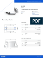 Thrust Ball Bearings, Single Direction: Dimensions