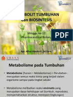 METABOLIT TUMBUHAN Dan BIOSINTESIS