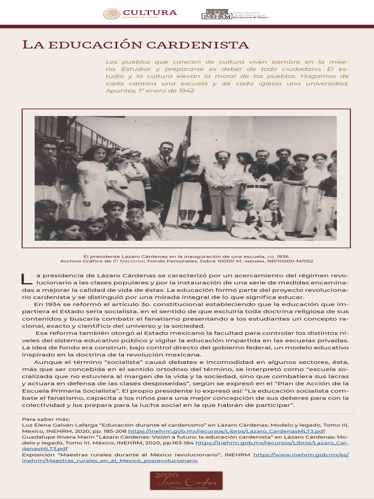 La Educacion Cardenista | PDF | México | Socialismo