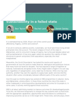 Sustainability in A Failed State: Ben Taylor Rachel Lock Derek Oakley