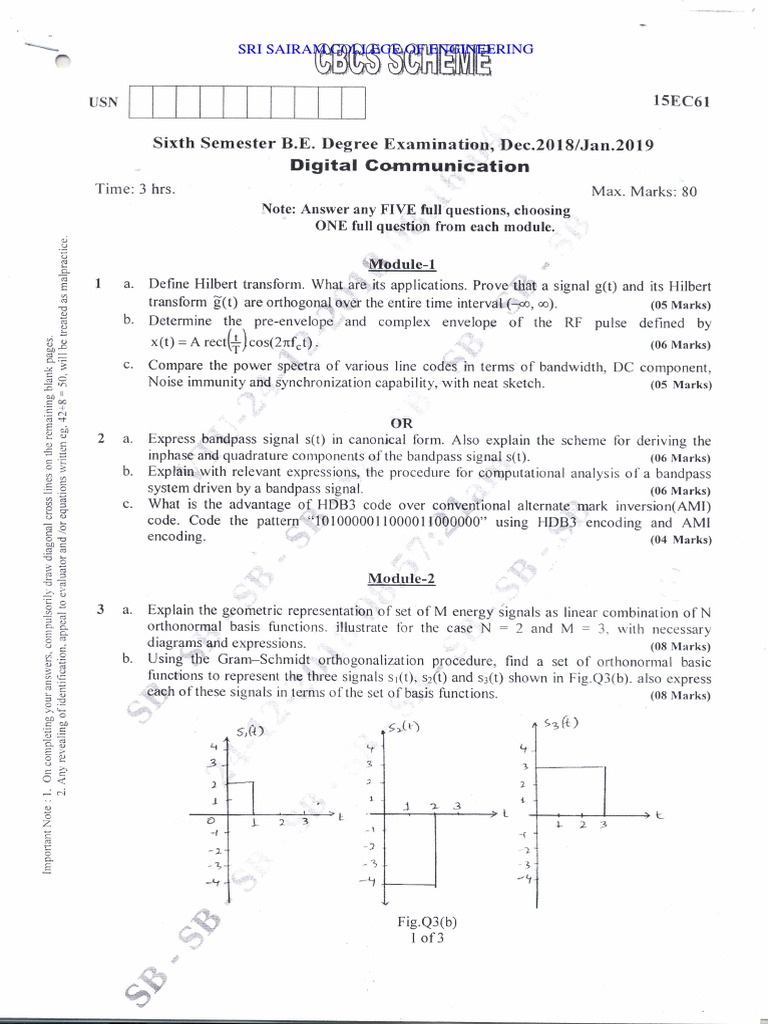 Digital Communication Pdf Sampling Signal Processing Modulation