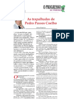 As trapalhadas de Pedro Passos Coelho - Progresso Paredes 27-5-11
