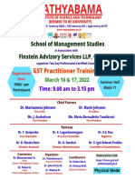 GST Practitioner Training: School of Management Studies Finstein Advizory Services LLP, Chennai