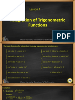 Lesson 4 Integration of Trigonometric Functions