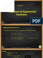 Lesson 3 Integration of Exponential Functions