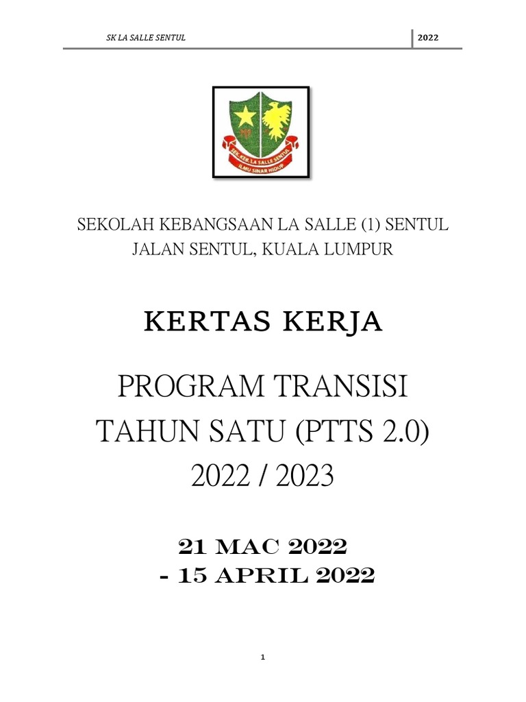 Kertas Kerja Transisi Tahun 1 | PDF