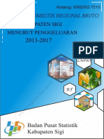Produk Domestik Regional Bruto Kabupaten Sigi Menurut Pengeluaran 2013-2017