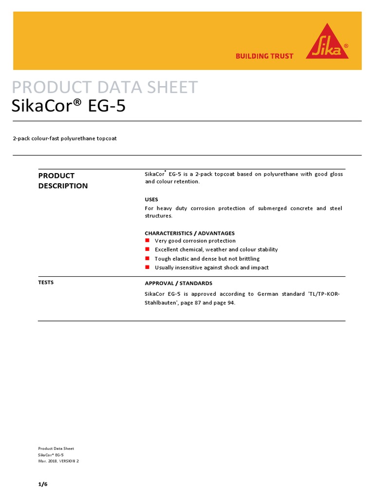 SikaCor EG-5_PDS | PDF | Corrosion | Concrete