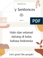 Indonesian Class Lesson 17