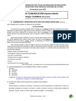 Soluciones Examen ESO - Pruebas Libres Andalucia - Comunicacion IN - Junio 2021